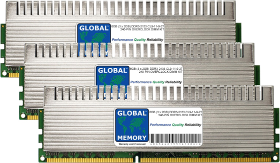 6GB (3 x 2GB) DDR3 2133MHz PC3-17000 240-PIN OVERCLOCK DIMM MEMORY RAM KIT FOR PC DESKTOPS/MOTHERBOARDS